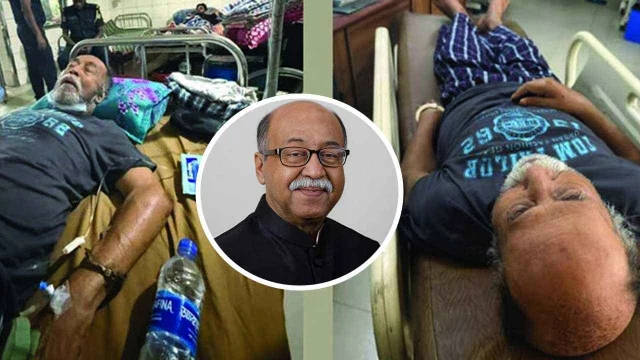 ভাইরাল ছবি ভুয়া, সাবেক মন্ত্রী নূরুল মজিদের হাতে কোনো হাতকড়া ছিল না