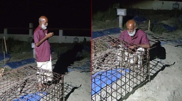 ছেলের কবরেই রাত কাটাচ্ছেন বাবা!