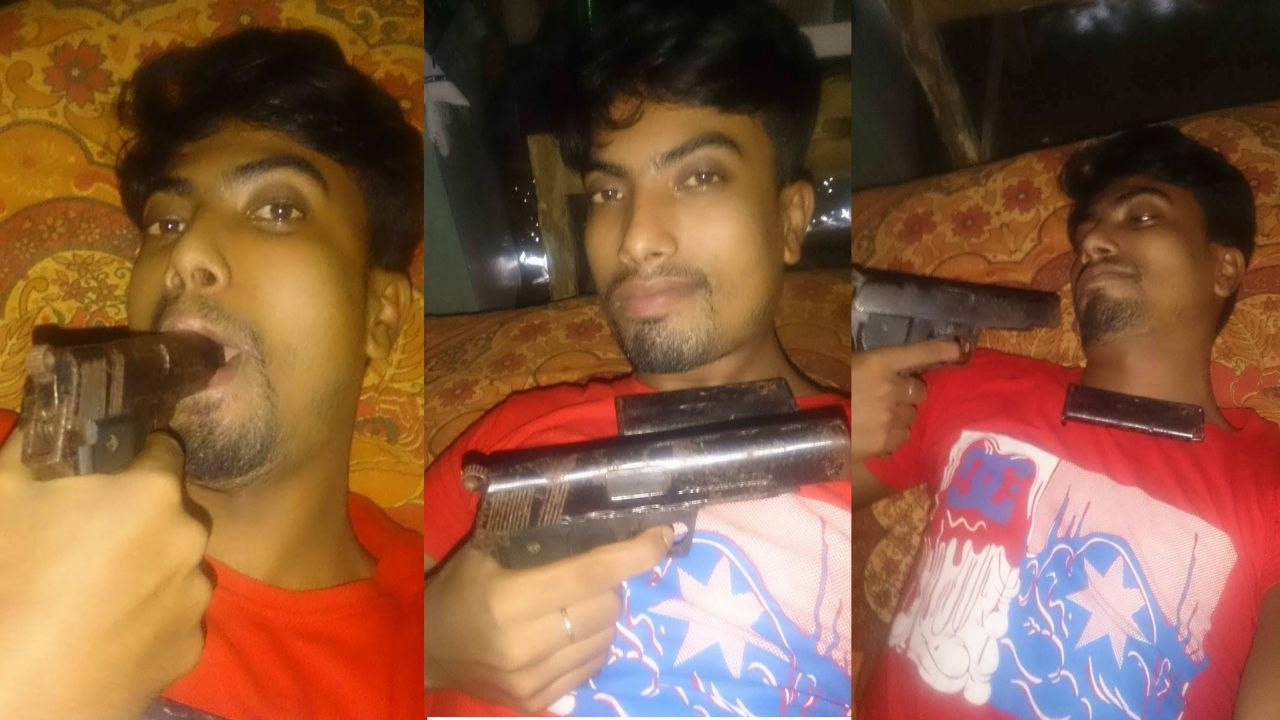 রাজবাড়ীতে অস্ত্র হাতে যুবকের ছবি ভাইরাল, এলাকায় সমালোচনার ঝড়