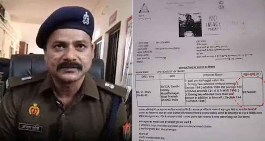 হেলমেট ছাড়া স্কুটার চালানোতে চালককে ২৮ লাখ টাকা জরিমানা!