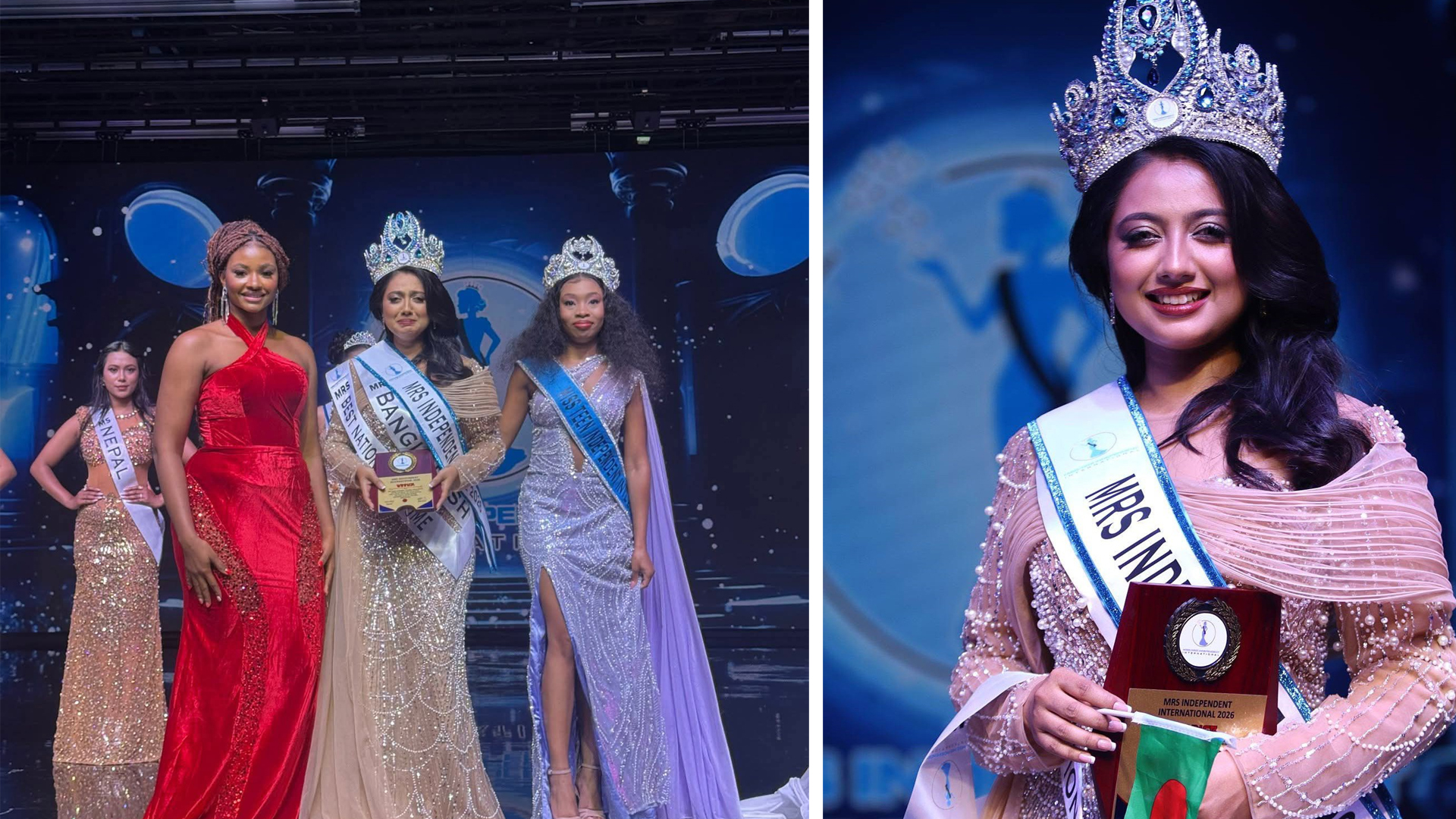 বিশ্বমঞ্চে বাংলাদেশের গৌরব: মিসেস ইন্ডিপেন্ডেন্ট ইন্টারন্যাশনাল ২০২৬-এ চ্যাম্পিয়ন তমা রশিদ
