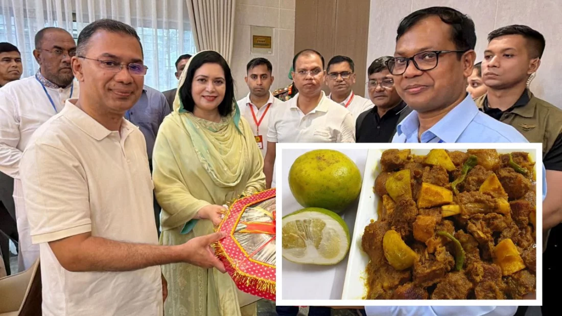 সিলেটে সাতকড়া দিয়ে গরুর মাংস খেলেন প্রধানমন্ত্রী তারেক রহমান