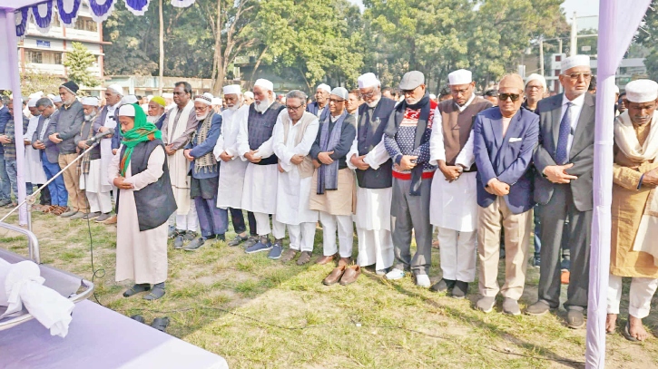 টাঙ্গাইলে সাবেক স্বরাষ্ট্রমন্ত্রী মাহমুদুল হাসানের শেষ জানাজা সম্পন্ন