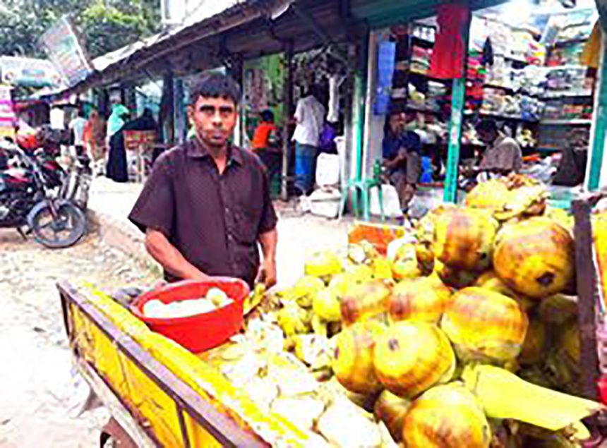 আক্কেলপুরে গরমে কদর বেড়েছে তালশাঁসের