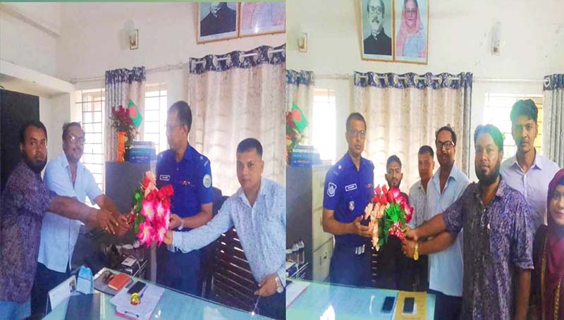 আমতলী থানার নবাগত ওসি’র সাথে অনলাইন প্রেসক্লাব নেতৃবৃন্দের সাক্ষাৎ