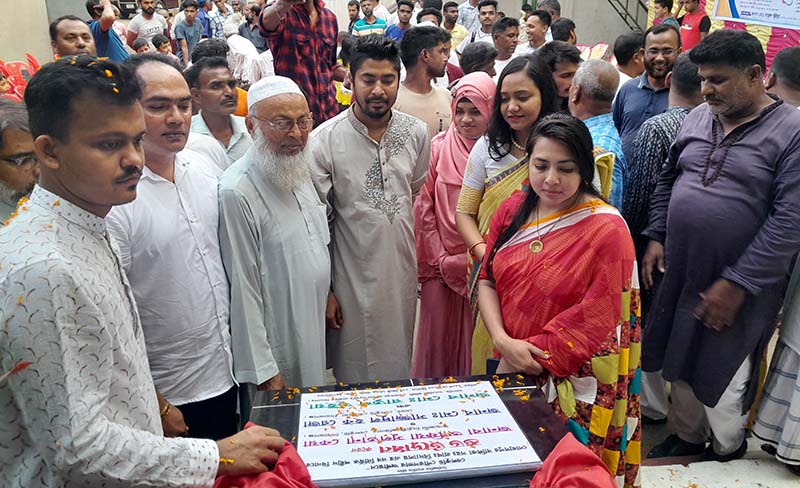 বেলকুচিতে শহীদ মিনার উদ্বোধন