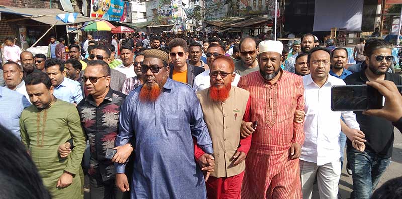 বগুড়ায় যুবলীগের  অবস্থান কর্মসূচি পালিত