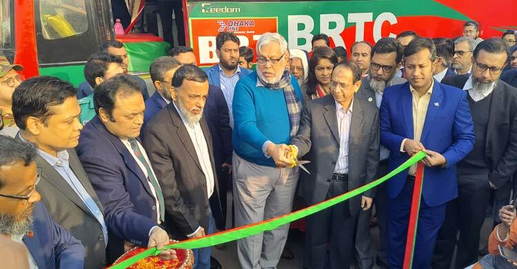 এয়ারপোর্ট থেকে শিববাড়ী সড়কে চালু হয়েছে বিআরটিসি বাস