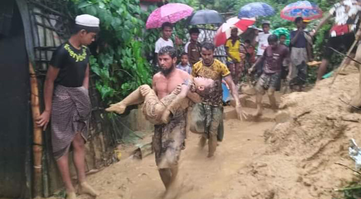 ভারী বৃষ্টিতে কক্সবাজারে পাহাড় ধসে নিহত ৬