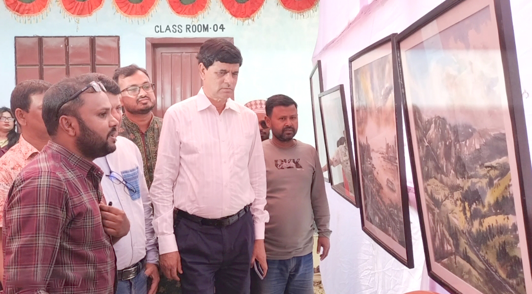 নালিতাবাড়িতে দুইদিন ব্যাপি একক চিত্র প্রদর্শনী ও কর্মশালা উদ্বোধন