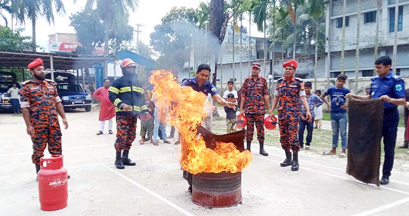 রাণীনগরে অগ্নি নির্বাপন মহরা অনুষ্ঠিত