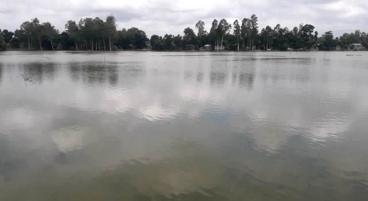 রৌমারীতে পানি নিস্কাশনের মুখে বাড়ি নির্মাণ করায় জলাবদ্ধতার সৃষ্টি