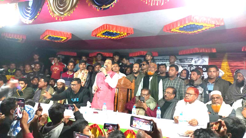 সালথার রামকান্তপুরে নৌকার প্রার্থী লাবু চৌধুরীর নির্বাচনী সভা অনুষ্ঠিত