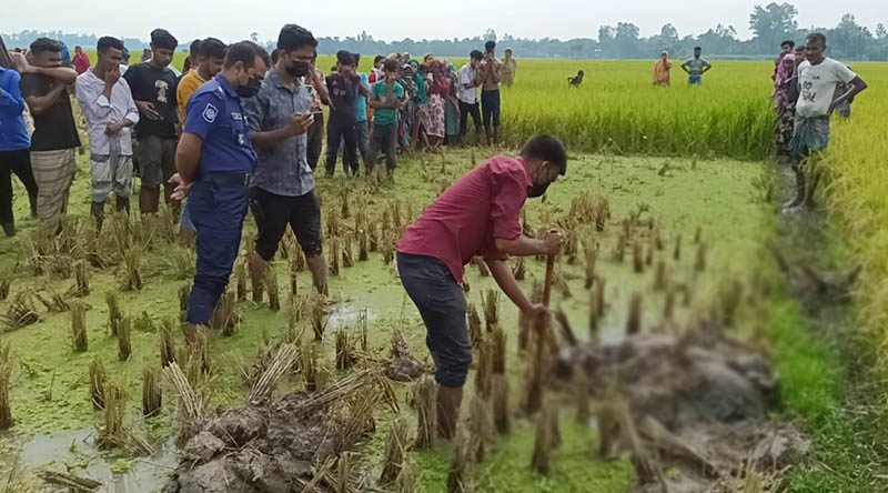 আক্কেলপুরে ফসলি মাঠ থেকে মাটিচাপা দেওয়া মরদেহ উদ্ধার