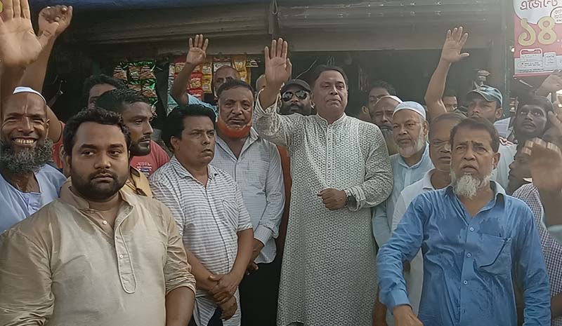 নরসিংদীর পুটিয়াতে মঞ্জুর এলাহীর নেতৃত্বে গণসংযোগ