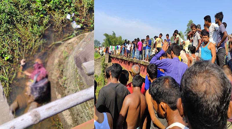 কাউনিয়ায় রেল সেতুর নীচে ডোবা থেকে গাঁজাসহ লাশ উদ্ধার