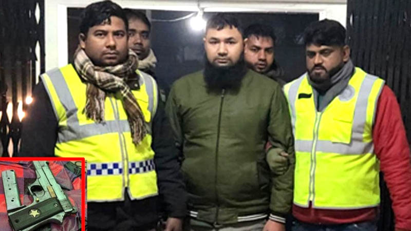 ঠাকুরগাঁওয়ে বিদেশি পিস্তলসহ ডাচ বাংলা এজেন্ট ব্যাংকিং কর্মকর্তা আটক