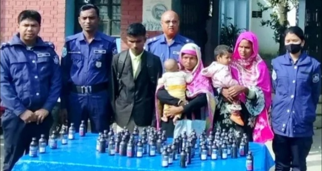 ঠাকুরগাঁওয়ের পীরগঞ্জে দুই নারীসহ ৩ মাদক কারবারী আটক