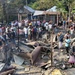 চাঁদপুরে ভয়াবহ অগ্নিকাণ্ড, মুহূর্তে ছাই ২০ ঘর!