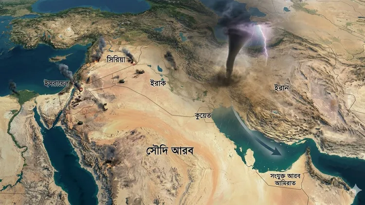 মধ্যপ্রাচ্যে শক্তিশালী ঝড়ের পূর্বাভাস