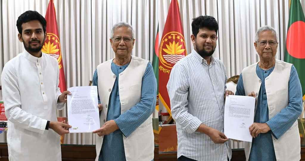 প্রধান উপদেষ্টা আসিফ ও মাহফুজের পদত্যাগপত্র গ্রহণ করেছেন